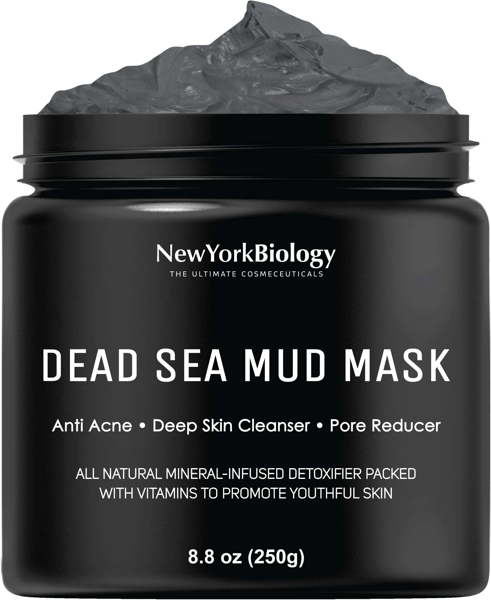 New York Biology Dead Sea Mud Mask for Face and Body | Spa Quality Pore Refiner for Oily Skin | Natural Skincare for Women & Men | Tighten Skin for A Healthier Complexion | 8.8 oz - Image 1