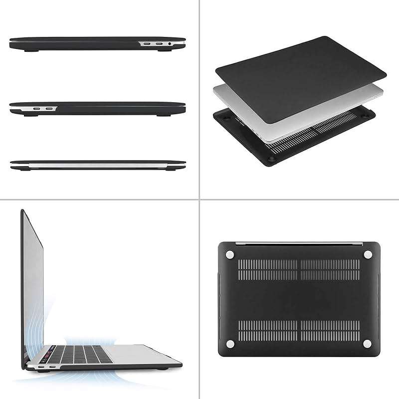 MOSISO Compatible with MacBook Pro 13 inch Case M2 2026 2025 2024 2023 2022-2016 A2338 M1 A2251 A2289 A2159 A1989 A1708 A1706,Plastic Hard Shell&Keyboard Cover&Screen Film&Storage Bag, Black - Image 5