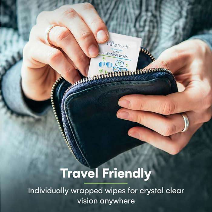 Care Touch Lens Wipes for Eyeglasses- 210 Count Individually Wrapped Pre- Moistened Wipes, 5 x 6 Inch- Camera Lens, Sunglasses and Glasses Cleaner,- Gentle and Portable for Cleaning of Optical Devices - Image 7