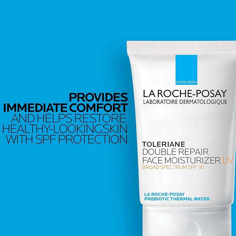 La Roche-Posay Toleriane Double Repair UV SPF Moisturizer for Face, Daily Facial Moisturizer with Sunscreen SPF 30, Niacinamide and Glycerin, Oil Free, Moisturizing Sun Protection - Image 4