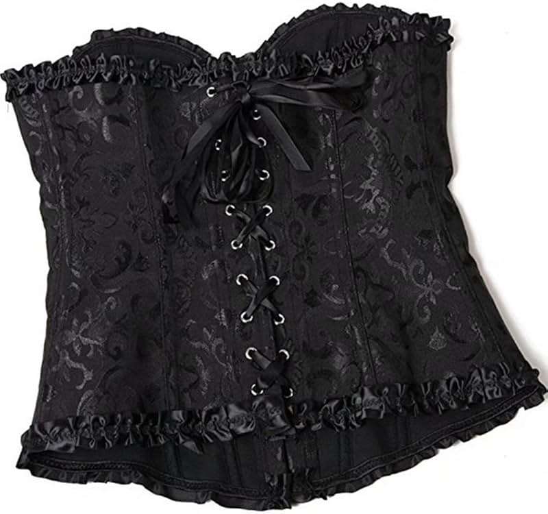 Corset Top Bustier Lingerie for Women Zipper Front Flower Sexy Burlesque Vintage - Image 4