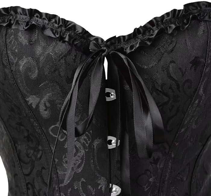 Corset Top Bustier Lingerie for Women Zipper Front Flower Sexy Burlesque Vintage - Image 5
