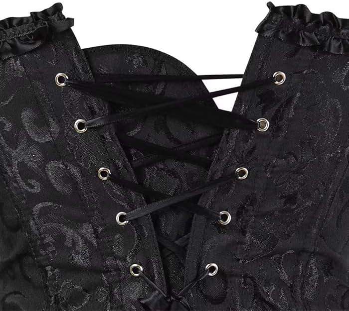 Corset Top Bustier Lingerie for Women Zipper Front Flower Sexy Burlesque Vintage - Image 6