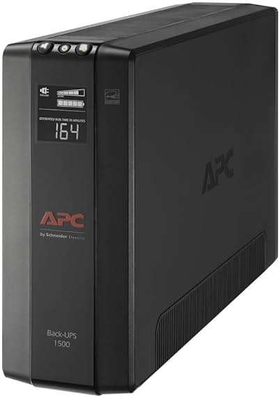 APC UPS Back-UPS Pro 1500VA UPS, 900W Battery Backup & Surge Protector, AVR, 10 Outlets (NEMA 5-15R), LCD, BX1500M Uninterruptible Power Supply for Computers, Wi-Fi Routers, Home Office Electronics - Image 1