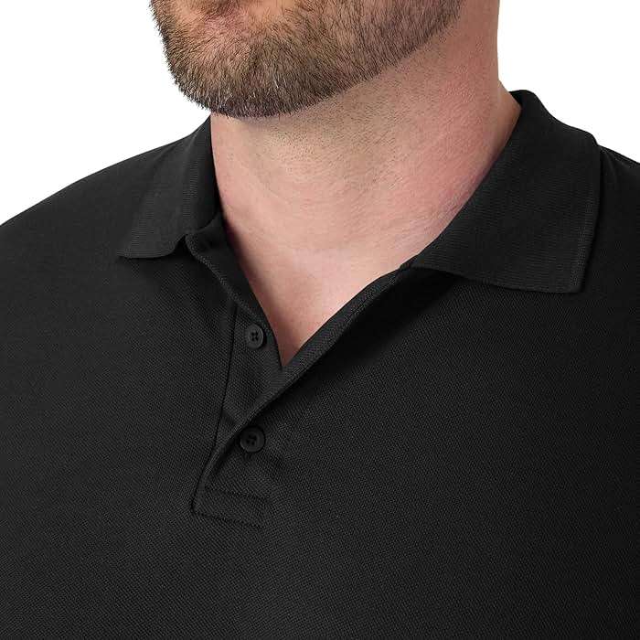 Hanes Men’s X-Temp Short Sleeve Polo Shirt, Midweight Men's Shirt - Image 5