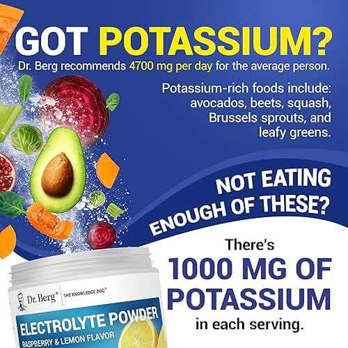 Dr. Berg Zero Sugar Hydration Keto Electrolyte Powder - Enhanced w/ 1000 mg of Potassium & Real Pink Himalayan Salt (NOT Table Salt) - Raspberry & Lemon Flavor Hydration Drink Supplement - 50 Servings - Image 4