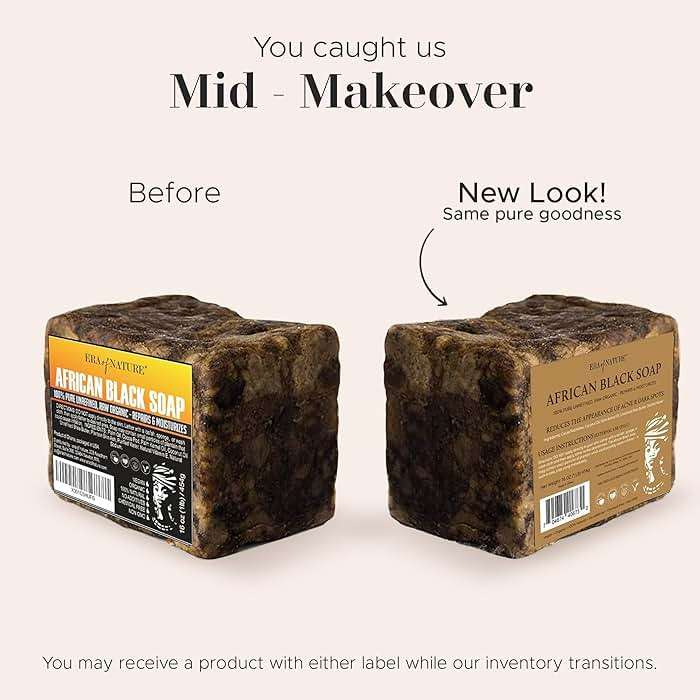 era of nature Best Raw ORGANIC AFRICAN BLACK SOAP, for Dry Skin and Skin Conditions. Pure & Natural Ingredients, Imported From Ghana - 1lb (16oz) - Image 5