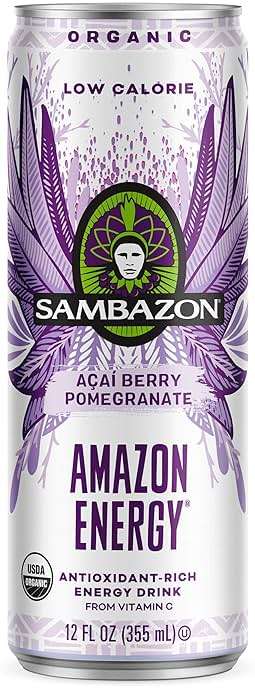 Sambazon Amazon Energy Drink, Low Calorie Acai Berry and Pomegranate, 12 Fl Oz (Pack of 12) - Image 5