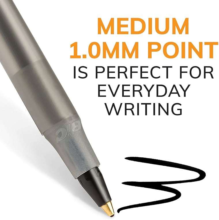 BIC Round Stic Xtra Life Ballpoint Pen, Ultra Long Lasting and Consistent Performance, 144-Count in Black Ink - Image 4