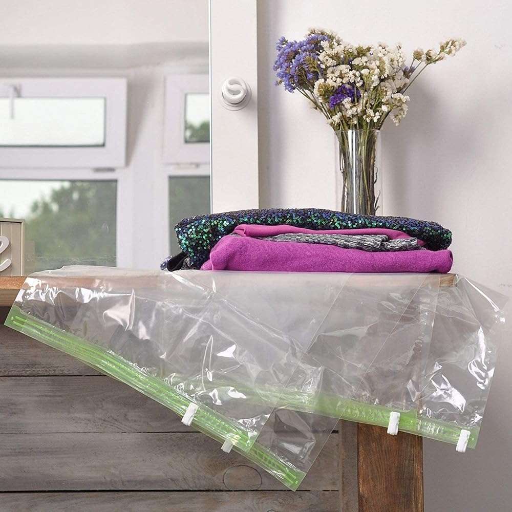 12 Space Saver Storage Bags for Clothes for Travel - Compression, no Vacuum Sacks - Luggage Accessories - Image 2