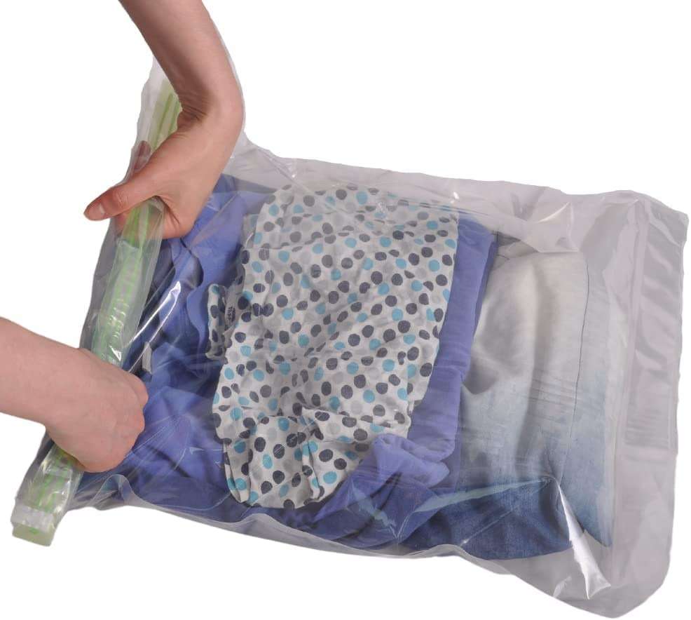 12 Space Saver Storage Bags for Clothes for Travel - Compression, no Vacuum Sacks - Luggage Accessories - Image 3