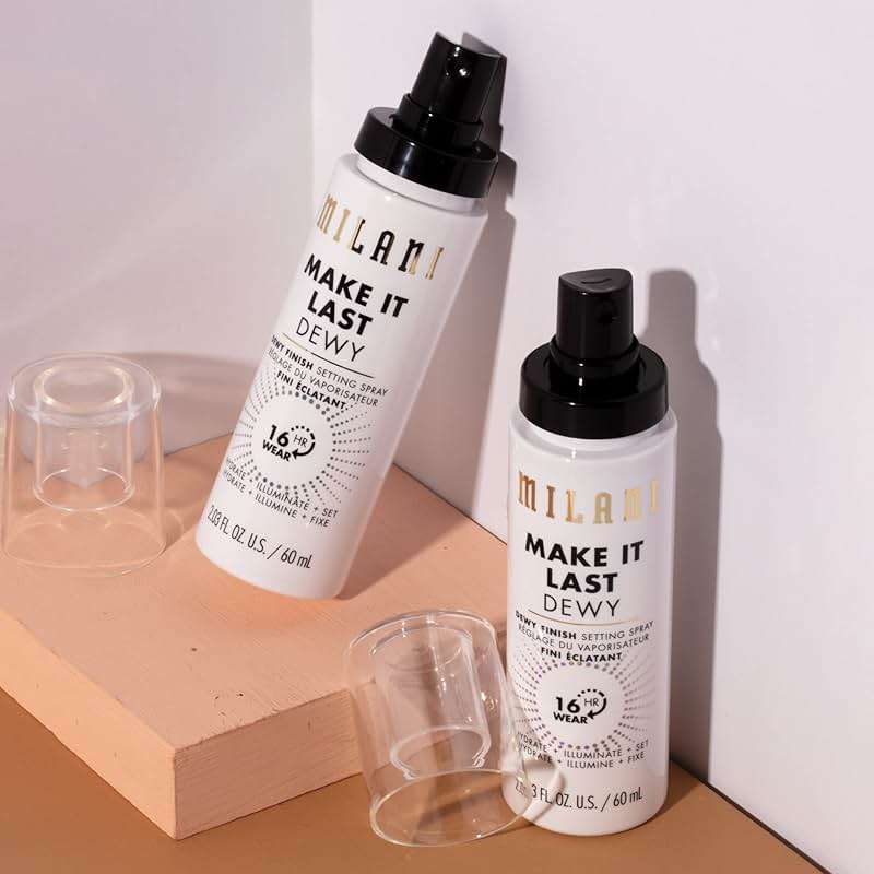 Milani Setting Spray + Primer, Make It Last Dewy - Dewy Finish Moisturizing Formula for Glow on the Go, Setting Spray for Makeup and Face Primer, Prime + Set + Hydrate, 2.03 Fl. Oz - Image 7