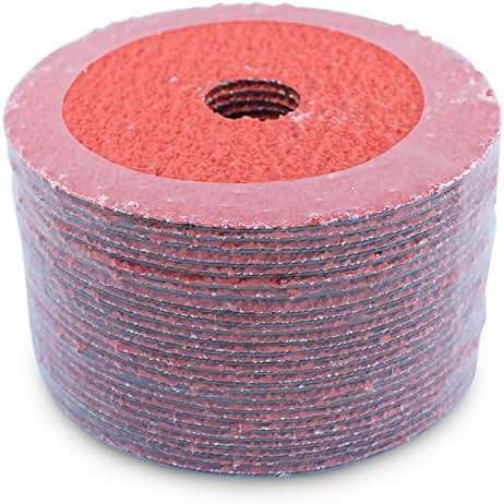 BHA Ceramic Resin Fiber Sanding and Grinding Discs, 4.5” x 7/8”, 36 Grit - 25 Pack - Image 1