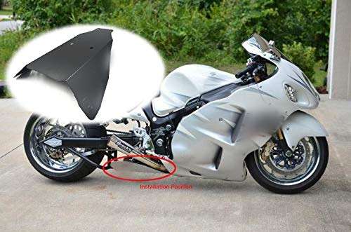HONGK- Compatible with GSX1300R GSXR HAYABUSA BUSA 1300 99-07 BLACK LOWER BELLY PAN UNDER WING KANJI [B06WP6L5YV] - Image 2