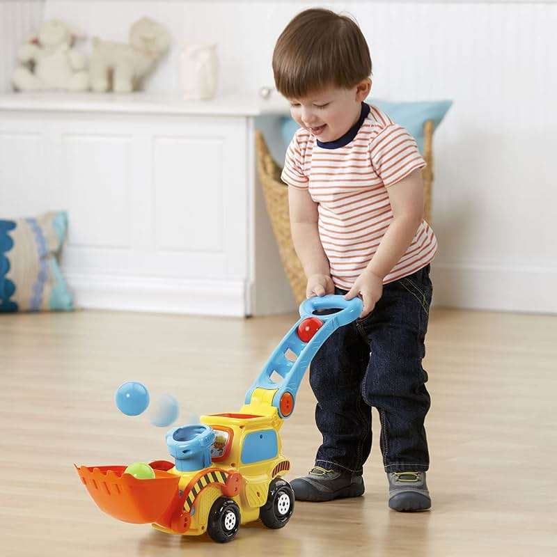 VTech Pop-a-Balls Push and Pop Bulldozer, Yellow - Image 8