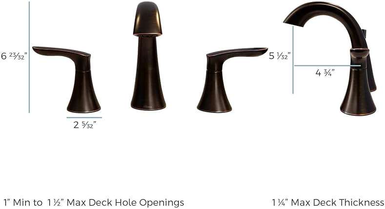 Pfister Weller Widespread Bathroom Sink Faucet 3 Hole Double Handle Brushed Nickel Vanity Faucet with Pop-Up Drain Assembly WaterSense Certified Leak-Free LG49WR0K - Image 3