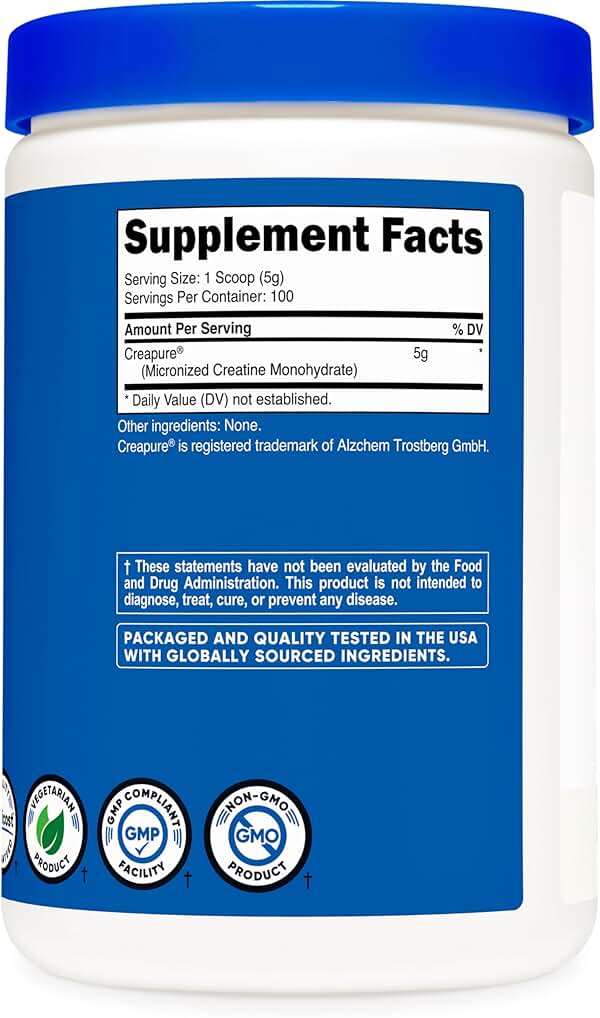 Nutricost Creapure® Creatine Monohydrate 500 Grams - Image 5