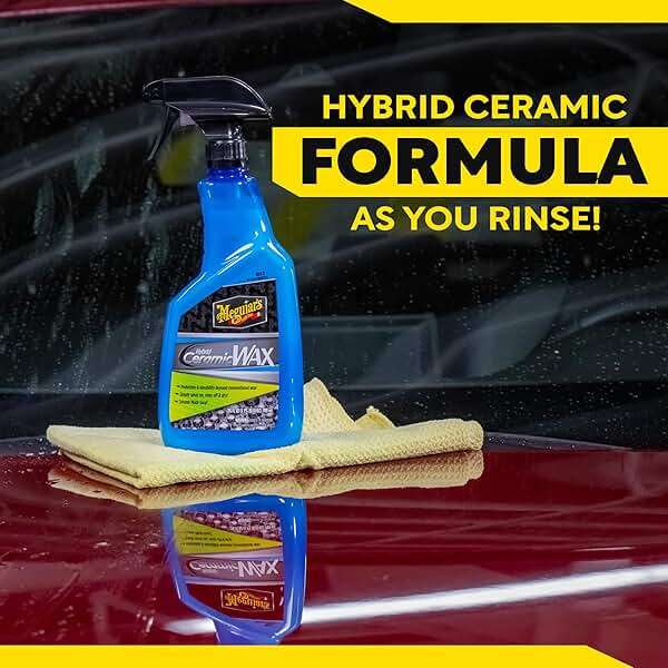 Meguiar's Hybrid Ceramic Wax, Easy-to-Use Spray Wax for Car Detailing with the Superior Protective Power of Advanced SiO2 Hybrid Barrier Technology, 26 Oz Spray Bottle - Image 7