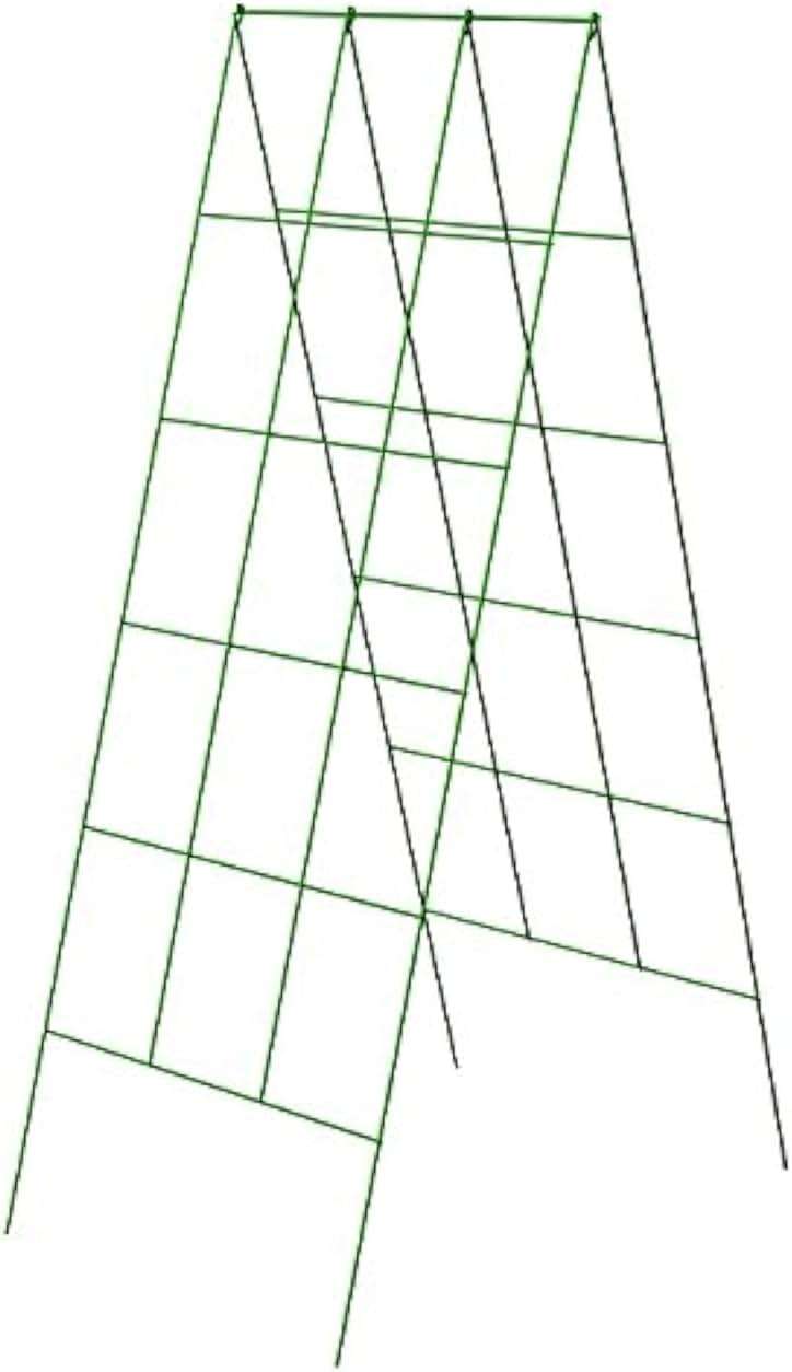 Panacea 83712 A-Frame Plant Supports, Green, 48" H, Pack of 10 – Steel Folding Garden Trellises with Grid Panels for Climbing Plants, Vegetables & Vines, Powder-Coated Metal Plant Supports - Image 1