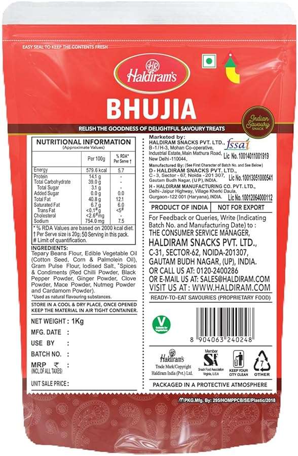 Haldirams Haldiram's Bhujia - 1 Kg,, 2lb () - Image 4