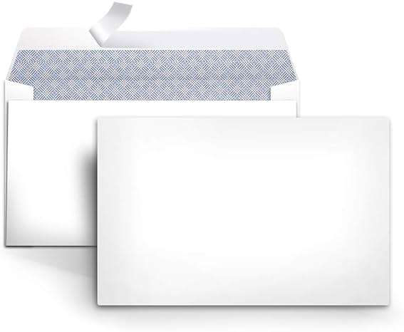 Amazon Basics #6 3/4 Security-Tinted Self-Seal Envelopes for Invoices and Documents, White, 300-Pack - Image 1