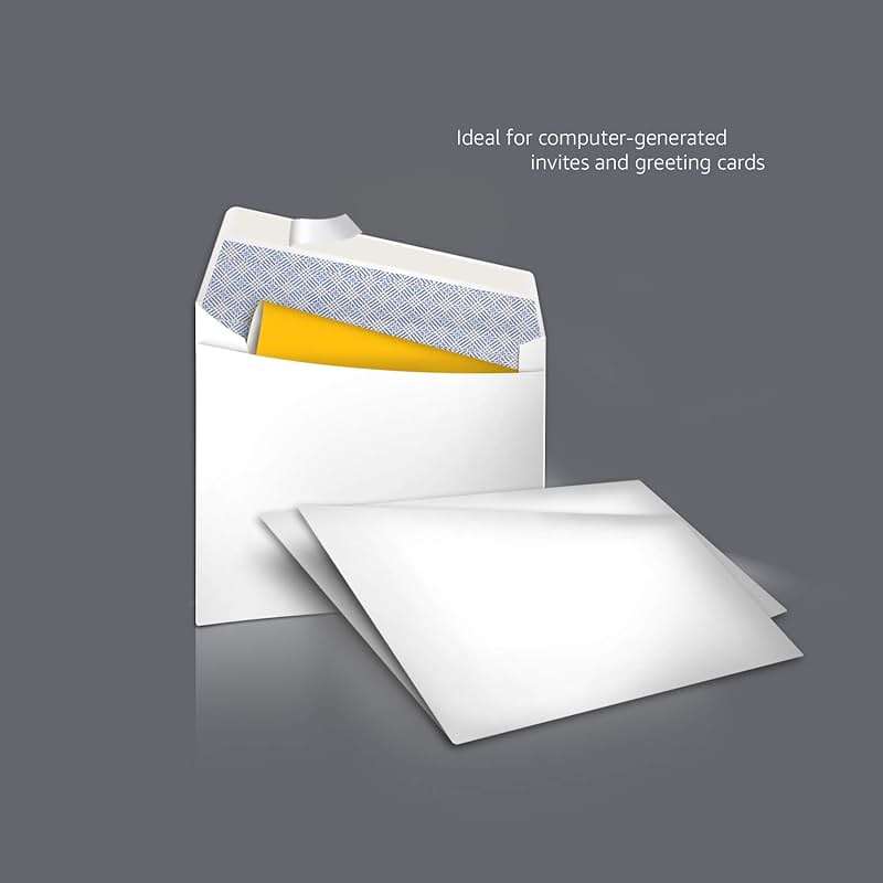 Amazon Basics #6 3/4 Security-Tinted Self-Seal Envelopes for Invoices and Documents, White, 300-Pack - Image 4