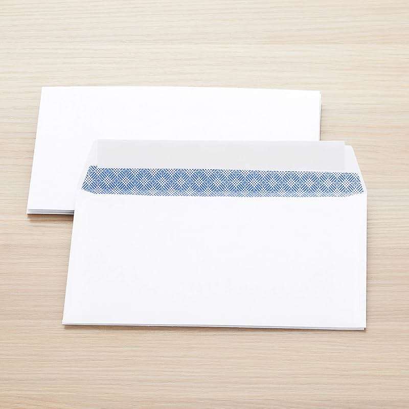 Amazon Basics #6 3/4 Security-Tinted Self-Seal Envelopes for Invoices and Documents, White, 300-Pack - Image 8