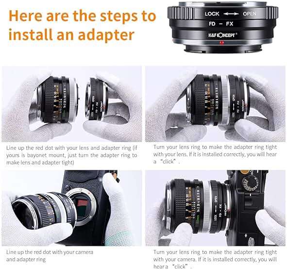 K&F Concept Lens Mount Adapter Canon FD Lens to Fujifilm FX Mount Mirrorless Camera Adapter - Image 7