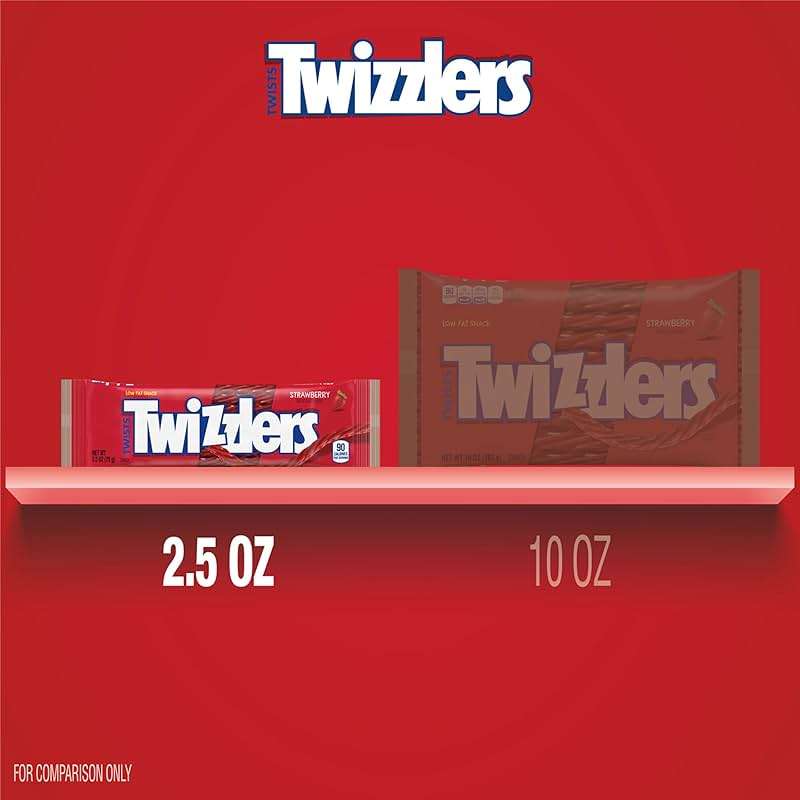 TWIZZLERS Twists Strawberry Flavored Licorice Style, Chewy Candy Packs, 2.5 oz (18 Count) - Image 4