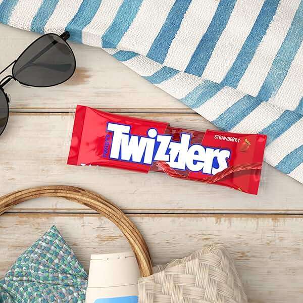 TWIZZLERS Twists Strawberry Flavored Licorice Style, Chewy Candy Packs, 2.5 oz (18 Count) - Image 5