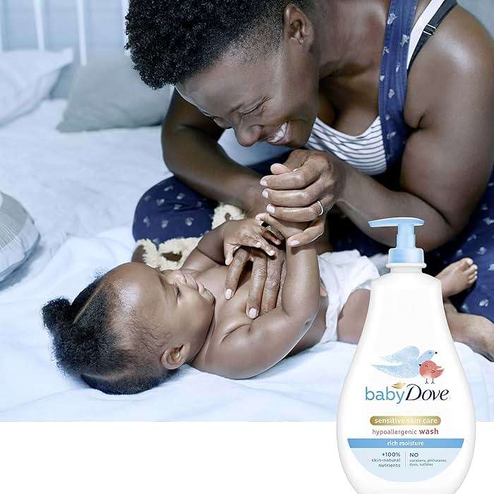 Baby Dove Sensitive Skin Care Baby Wash For Baby Bath Time Rich Moisture Tear-Free and Hypoallergenic, 20 oz (Packaging May Vary) - Image 15