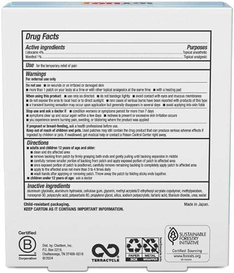 Icy Hot Lidocaine Pain Relief Patches, Numb Aggravated Nerves with Max Strength Lidocaine 4% and Menthol 1%, Fast-Acting Pain Relief for Minor Pain, Backaches, Sprains and Strains, 5 ct. - Image 2
