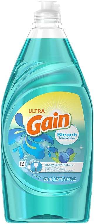 Gain Ultra Bleach Alternative Dishwashing Liquid Dish Soap, Honey Berry Hula, 21.6 fl oz - Image 1