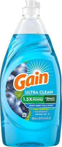 Gain Ultra Bleach Alternative Dishwashing Liquid Dish Soap, Honey Berry Hula, 21.6 fl oz - Image 2