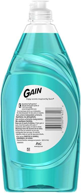 Gain Ultra Bleach Alternative Dishwashing Liquid Dish Soap, Honey Berry Hula, 21.6 fl oz - Image 4