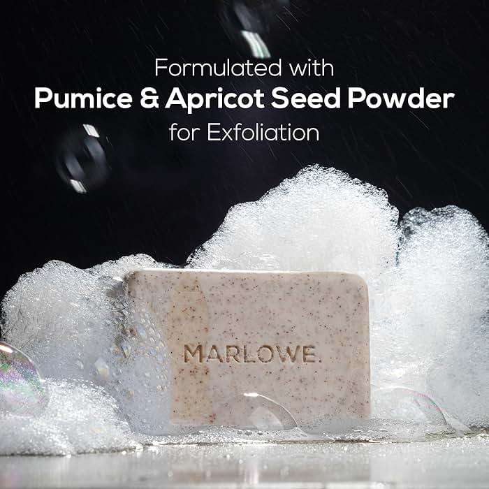 MARLOWE. No. 102 Body Scrub Soap 7 oz, Exfoliating Soap Bar with Shea Butter, Olive Oil & Green Tea Extracts, Cleanses, Smooths & Revitalizes Skin, Original Sage & Fir Scent - Image 3