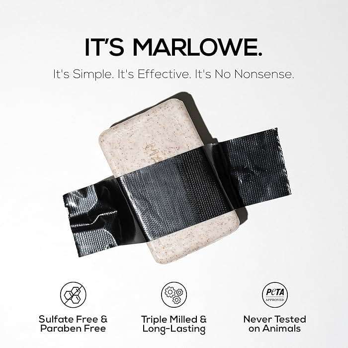 MARLOWE. No. 102 Body Scrub Soap 7 oz, Exfoliating Soap Bar with Shea Butter, Olive Oil & Green Tea Extracts, Cleanses, Smooths & Revitalizes Skin, Original Sage & Fir Scent - Image 4