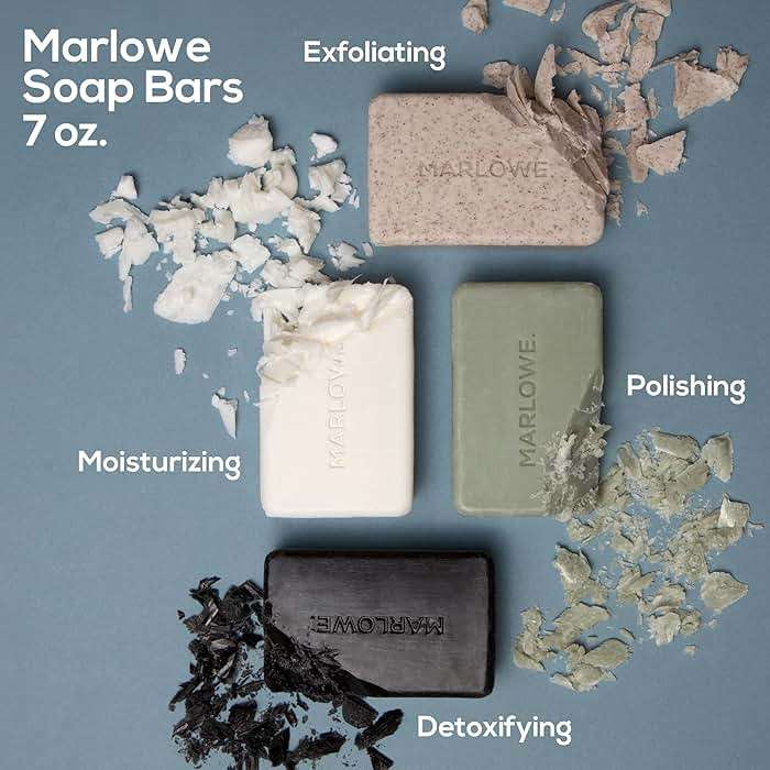 MARLOWE. No. 102 Body Scrub Soap 7 oz, Exfoliating Soap Bar with Shea Butter, Olive Oil & Green Tea Extracts, Cleanses, Smooths & Revitalizes Skin, Original Sage & Fir Scent - Image 6
