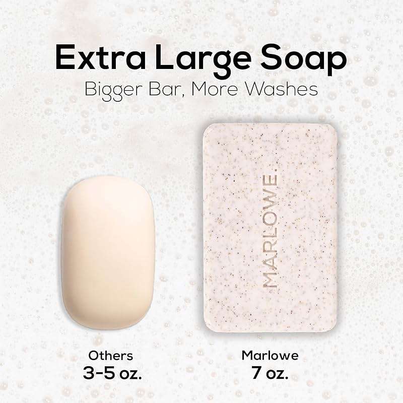 MARLOWE. No. 102 Body Scrub Soap 7 oz, Exfoliating Soap Bar with Shea Butter, Olive Oil & Green Tea Extracts, Cleanses, Smooths & Revitalizes Skin, Original Sage & Fir Scent - Image 9