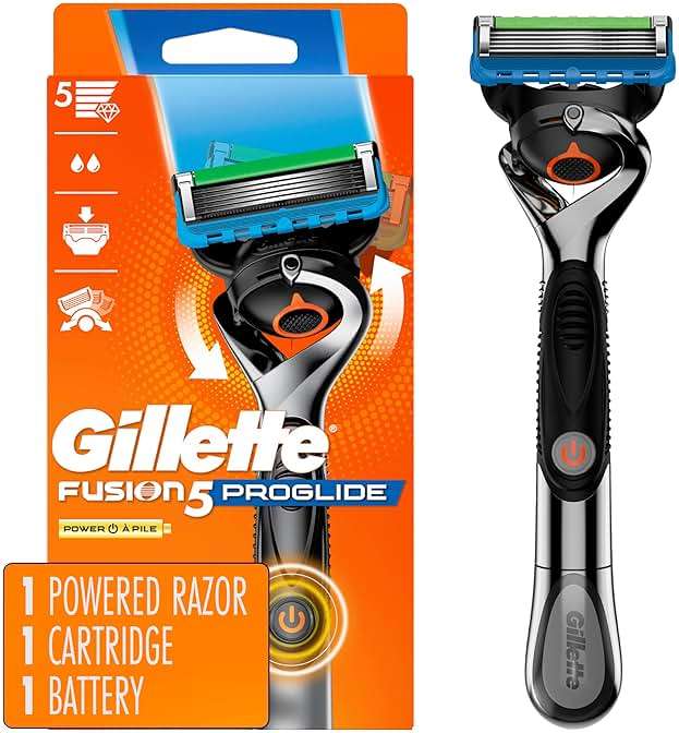 Gillette ProGlide Power Razor for Men, 1 Gillette Power Razor Handle + 1 Blade Refill - Image 1