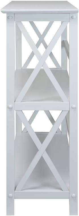 Casual Home Montego 3-Shelf Bookcase, White - Image 8