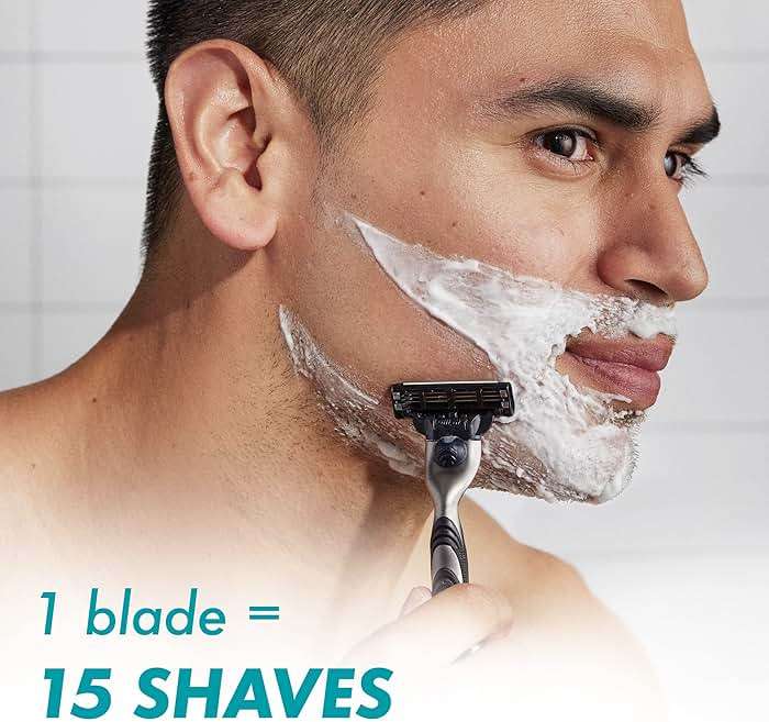 Gillette Mach3 Razor for Men, 1 Razor Handle + 2 Blade Refills - Image 3