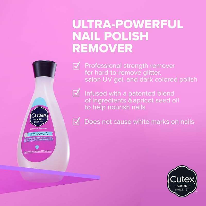 Cutex Gel Nail Polish Remover, Ultra-Powerful & Removes Glitter and Dark Colored Paints, Paraben Free, 6.76 Fl Oz - Image 2