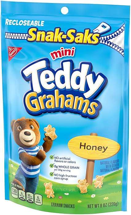 Teddy Grahams Honey Graham Snacks, 1- 8oz bag - Image 5