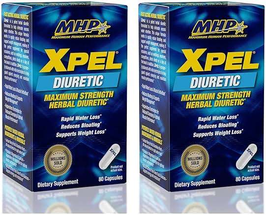 MHP Xpel Maximum Strength Diuretic Capsules, 80 Count (Pack of 2) (Packaging May Vary) - Image 1
