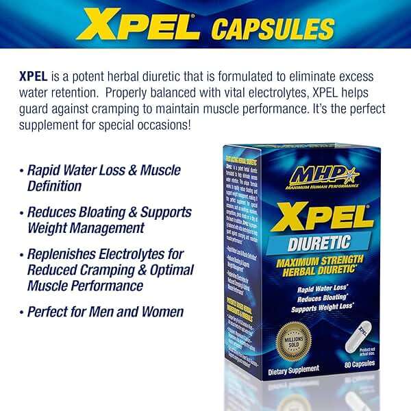MHP Xpel Maximum Strength Diuretic Capsules, 80 Count (Pack of 2) (Packaging May Vary) - Image 2