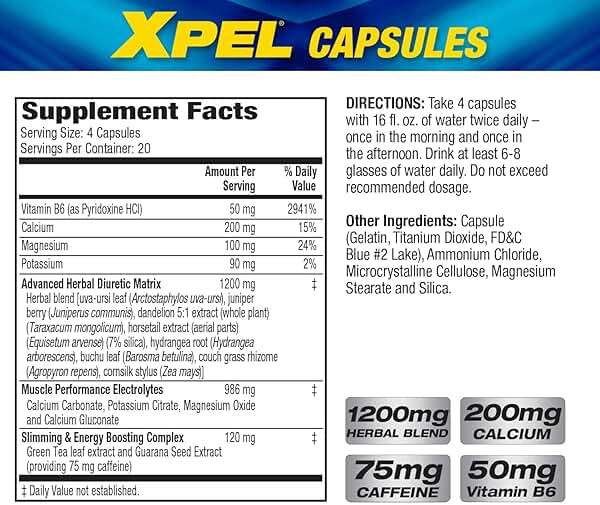MHP Xpel Maximum Strength Diuretic Capsules, 80 Count (Pack of 2) (Packaging May Vary) - Image 3