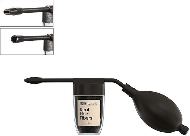 Hair Illusion Spray Applicator Removable Flat Tip designed to Spray Precise Hairline or Remove Tip For Round Sprayer And Wide Coverage (does not include hair fibers) - Image 1
