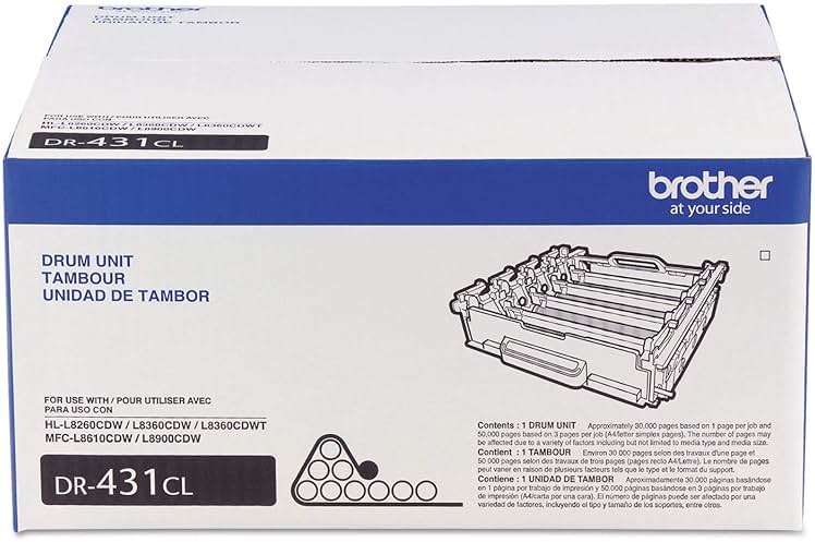 Brother Printer DR431CL Drum Unit-Retail Packaging , White - Image 2