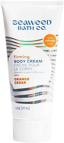 Seaweed Bath Co. Firming Body Cream, Orange Cedar Scent, 6 Ounce, Skin Toning Hand & Body Lotion Moisturizer for Dry Skin, with Sustainably Harvested Seaweed, Chlorella, Green Coffee Bean - Image 1